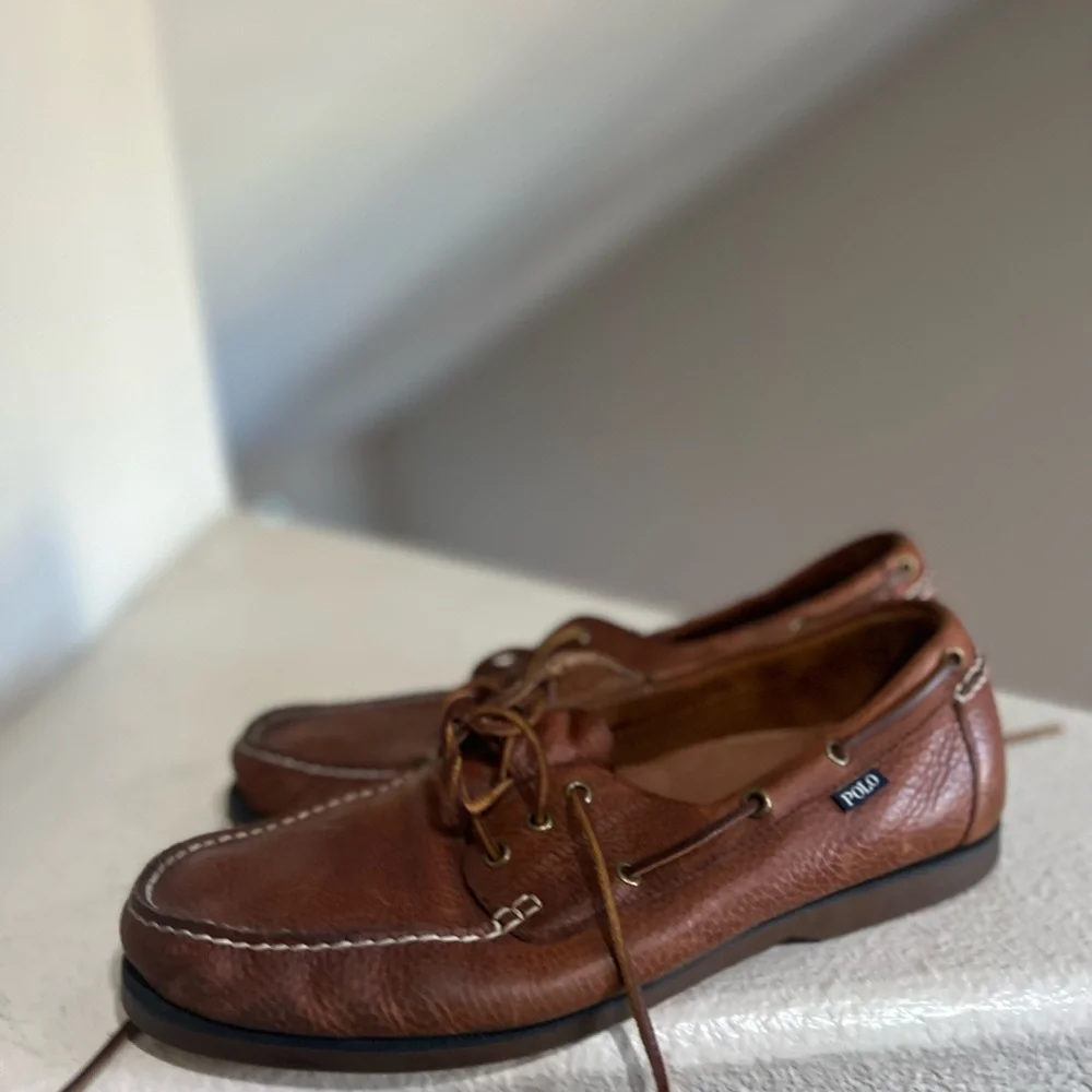 Polo Ralph Lauren Bienne Men's Tumbled Leather‎ Boat Shoe Driving loafers SZ 13D